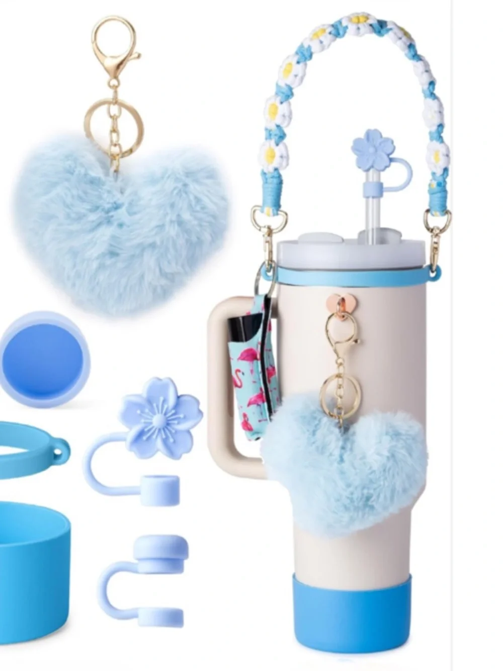 Blue Tumbler Accessories Set